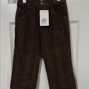 Me Too Chocolate Brown Kids Casual Lined Pants